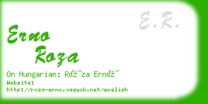 erno roza business card